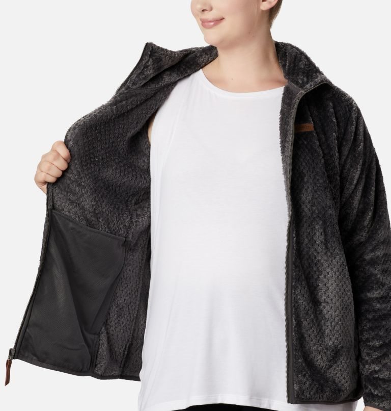 Jachete Din Lână Columbia Fireside II Plush Full Zip Dama Negrii | Plus Size RKQ0M1SZ8